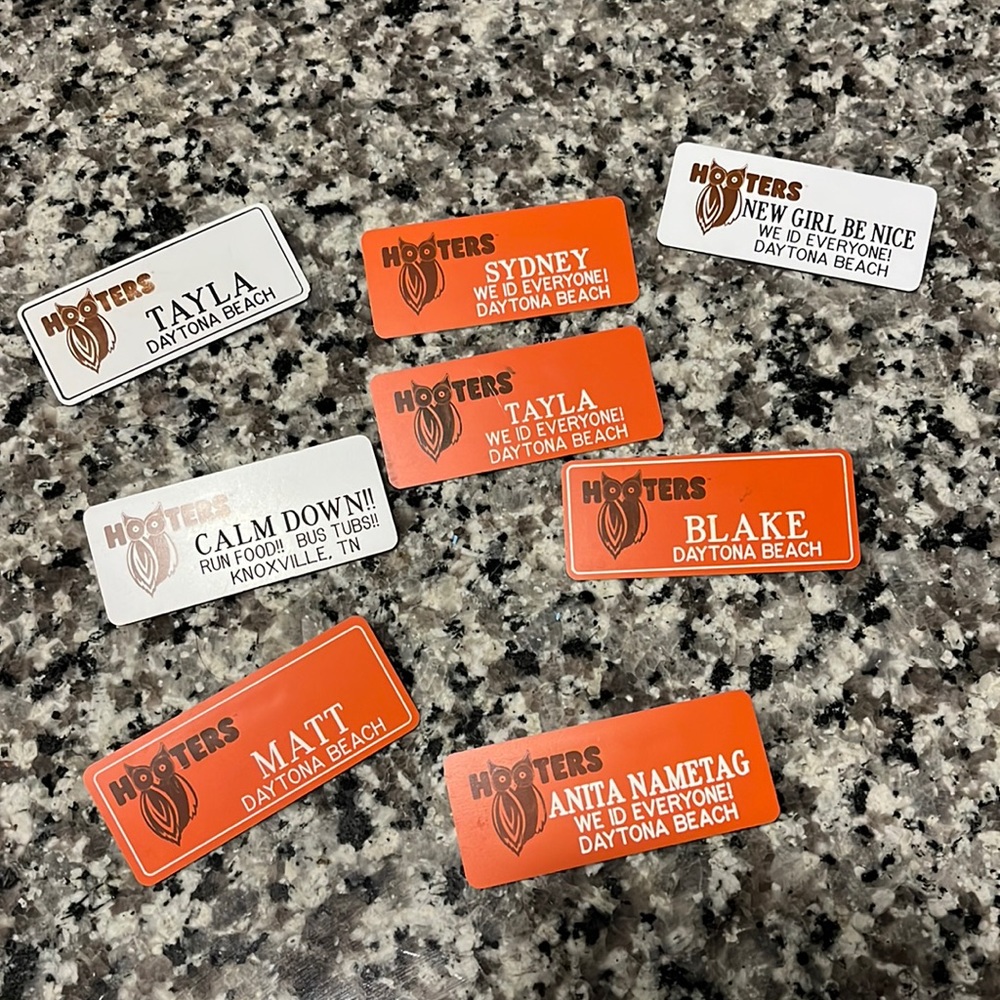 Hooters Name Tag